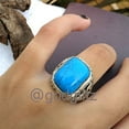 thumbnail image 6 of Divya Shakti Natural Turquoise Men Ring, Men's Handmade Ring, Turkish Jewelry, Silver Men Ring, Ottoman Men's Ring, Gift for Him, Handmade Men's Ring, 6 of 10
