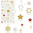 thumbnail image 2 of Moncolis Glitter Christmas Stickers,5 Sheets Self-Adhesive Holiday Star Snowflake Glitter Stickers for Crafts Envelopes Cards Gifts Christmas Decoration, 2 of 5