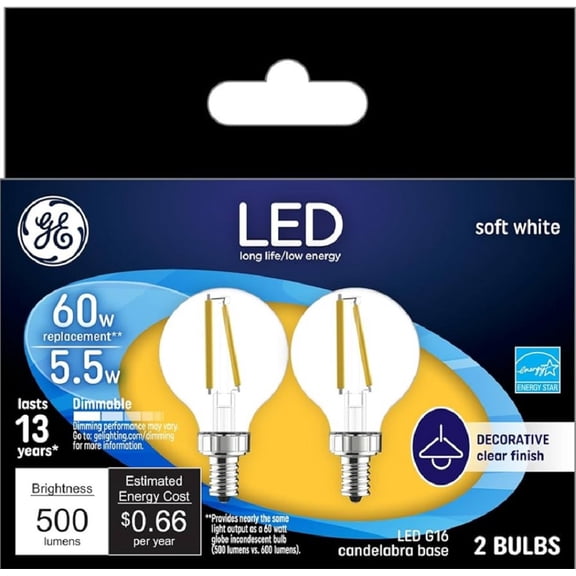 GE Soft White 60 Watt LED Light Bulb (Pack of 12)
