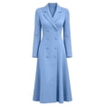 thumbnail image 3 of Gytharion Women's Double Breasted Blazer Dresses Lapel Collar A-Line Dresses Long Sleeve Classic Stylish Midi Dresses for Special Occasions, 3 of 6