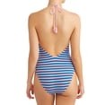 thumbnail image 3 of No Boundaries Juniors Pique Stripe One Piece Swimsuit, 3 of 4