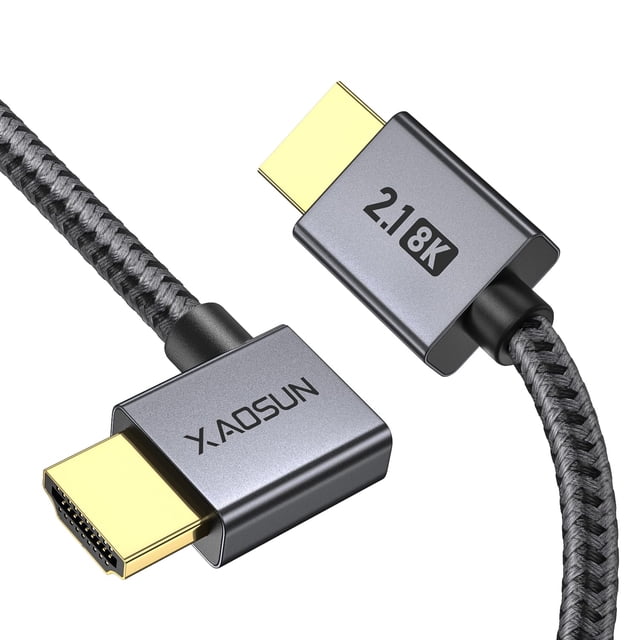 Cable HDMI XAOSUN en ángulo recto 2.1 m 8K @60Hz 4K @120Hz HDR PS5