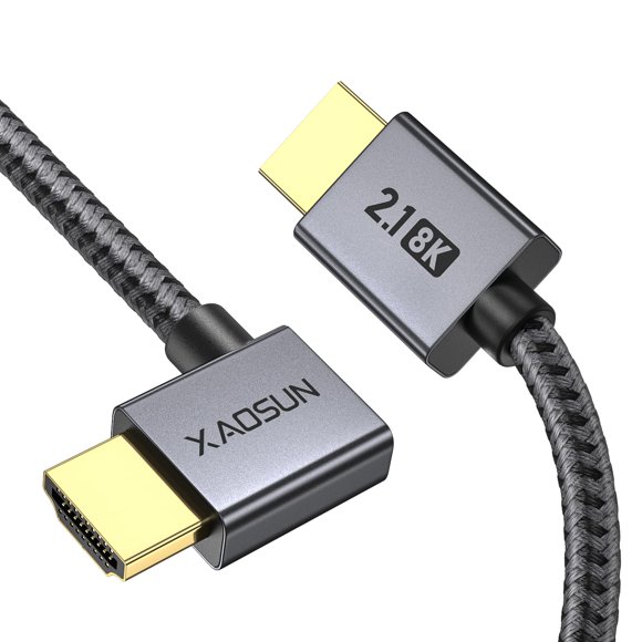 Cable HDMI XAOSUN en ángulo recto 2.1 m 8K @60Hz 4K @120Hz HDR PS5