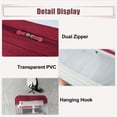 thumbnail image 4 of Unique Bargains Travel Toiletry Bag Hanging Makeup Bag with Compartments Water-resistant Foldable Red, 4 of 7