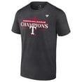 thumbnail image 2 of Men's Fanatics Branded Heather Charcoal Texas Rangers 2023 American League Champions Locker Room Big & Tall T-Shirt, 2 of 3