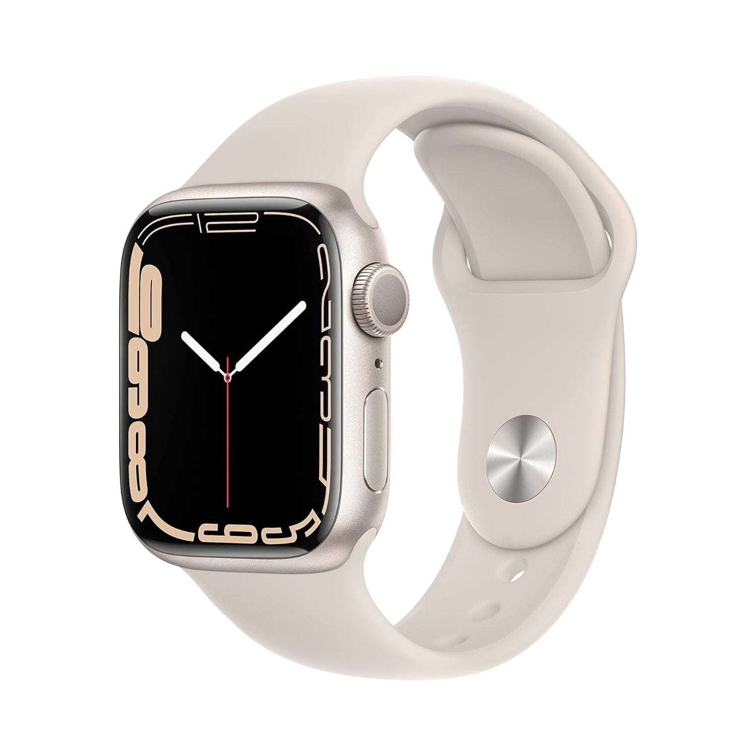 Pre-Owned Apple Watch Series 7 Aluminum 45 mm (GPS + Cellular) Starlight w/ Wireless Earbuds