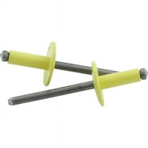 Allstar Performance ALL18180 Rivet - 5/8 in Head - 3/16 in Steel Mandrel - 1/4-3/8 in Grip Range - Aluminum - Yellow Paint - Set of 250