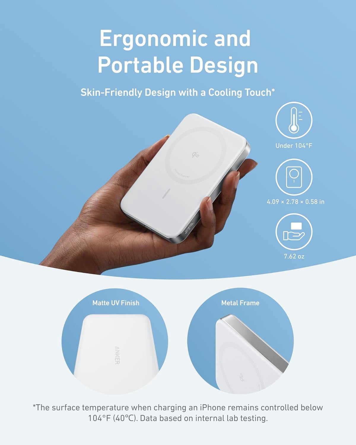 Restored Anker MagGo Power Bank, Ultra Slim 10000mAh Magnetic Battery Pack, Qi2 Certified, Portable, 15W Ultra Fast MagSafe Compatible Charger (Refurbished)