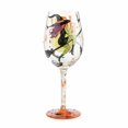 thumbnail image 2 of Lolita Glassware Witch Way To The Wine? - One Wine Glass 9 Inch, Glass - Bats Broomstick Ghosts 6012494, 2 of 3
