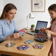 thumbnail image 3 of DIY Diamond Art Coaster Kit Boho Tree of Life 5D Diamond Dot Set 8 Pcs DIY Crafts Supplies Complete Bedazzler Kit with Cup Holder Cork Base Pad Pickup Pen and Tray for Adults Kids Gift, 3 of 5