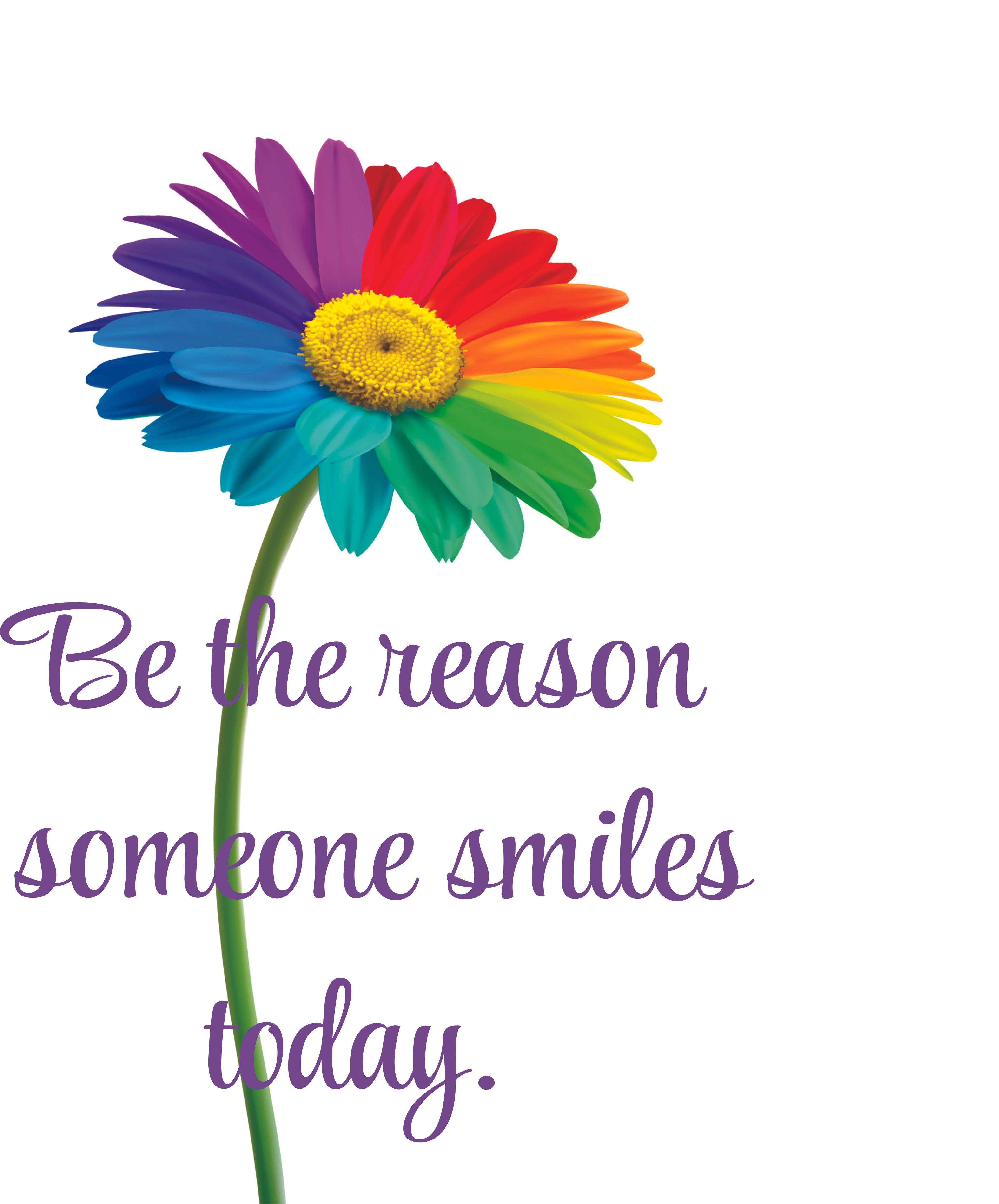 Rainbow Flower Inspirational Quotes Personalized Wall Decal Custom