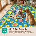 thumbnail image 4 of Design&I 6'x9' Washable Area Rug Shaped Funky Motif Designer Eclectic Graphic Bathroom for Dining Room, Under Table, Office, Snag-Free, 4 of 7