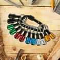 thumbnail image 3 of 12pc Portable Bit holder Key chain, Hex Shank Screwdriver Bit Clip for Impact Driver Drill Bit Extension Nut Driver W/Black Carabiner, Quick Release Lightweight Drill Screw Adapter, 3 of 7
