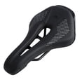 thumbnail image 1 of Bike Saddle Steel Rails Mountain Bicycle Seat Soft PU Leather Road MTB Bike Saddle Hollow Breathable Bike Saddle Bike Accessories Riding Equipment, 1 of 7