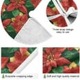thumbnail image 2 of FMSHPON Christmas Star Poinsettia Flowers RedGreen Xmas Christmas Tree Skirt Stand Mat for Holiday Party Decoration Indoor Outdoor 48 inches, 2 of 6