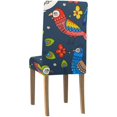 thumbnail image 4 of RYLABLUE Colorful Parrots Stretch Chair Cover Protector Seat Slipcover for Dining Room Hotel Wedding Party Set of 4, 4 of 5