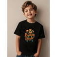 thumbnail image 2 of Boys Halloween Pumpkin Robot Graphic T-Shirt, Black Casual Style Halloween Shirts With Lantern Knight, Girls/Boys Fall Clothes, Round Neck Short Sleeve T-Shirt, Funny Fashion Design Kids Clothes Boy, 2 of 7