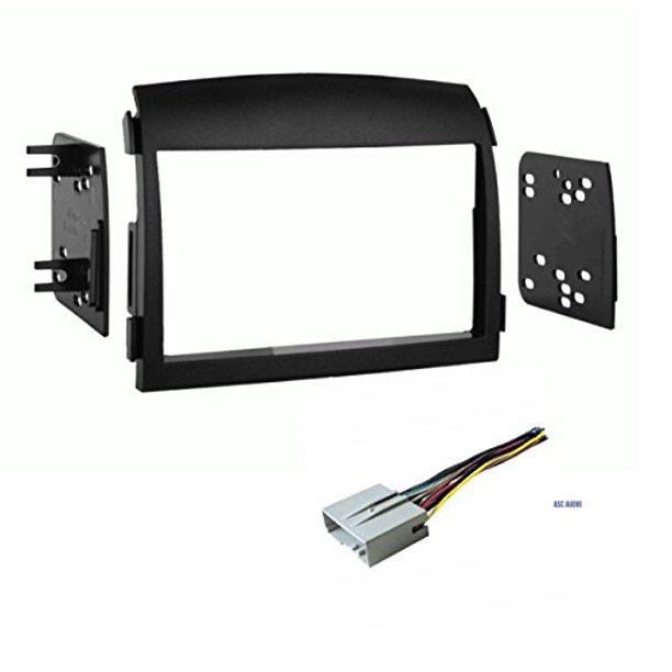 Car Stereo Dash Kit and Wire Harness for Installing a Double Din Aftermarket Radio for 2006 2007