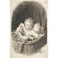 thumbnail image 3 of Lorenz Frølich 13x18 Black Modern Framed Museum Art Print Titled - Child in a Crib (1835-1903), 3 of 5