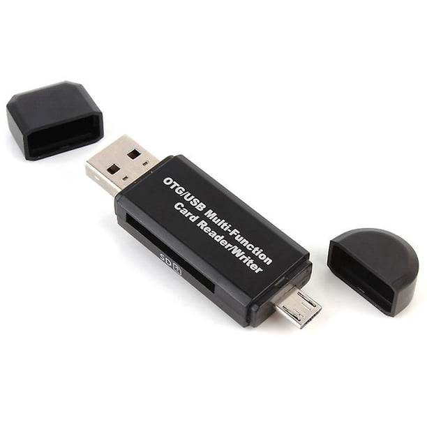 Lector De Tarjetas De Memoria, Lector De Tarjetas Sd/Micro Sd Y Adaptador Micro Usb Otg A Usb 2.0 Con Conector Usb Micro Usb Estándar Para PC, Notebook Y Teléfono Inteligente ZefeiWu 8390614050433