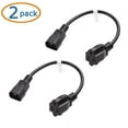 thumbnail image 2 of Cable Matters 2-Pack Computer Equipment to PDU Power Cord / Power Cable (IEC C14 to NEMA 15-5R) 3 Feet, 2 of 6
