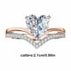 thumbnail image 3 of Anillo de circonita en forma de corazón, anillo de compromiso, joyería fina de moda, anillos de imitación de aleación., 3 of 6