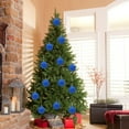 thumbnail image 5 of 6Pcs Christmas Tree Balls Ornaments Macaron Balls Hanging Ornament Shatterproof Pastel Christmas Decor Ball Baubles Xmas Tree Decorations - Blue, 5 of 5