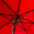 thumbnail image 3 of SAFAVIEH Elegant 11' Market Crank Round Patio Umbrella, Red, 3 of 6