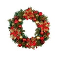 thumbnail image 2 of Corona de Navidad Corona de Navidad Decoración navideña decorativa Corona de vacaciones de invierno para centros de mesa de año Nuevo Puerta principal Flores Pequeñas Macarena corona de navidad, 2 of 8