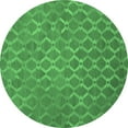 thumbnail image 1 of Ahgly Company Indoor Round Abstract Emerald Green Contemporary Area Rugs, 3' Round, 1 of 4