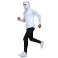 thumbnail image 4 of Tqyyweavej Men's UPF 50+ Hoodie Shirts UV SPF Rash Guard Solid Color Breathable Shirts Sun Protection Lightweight Long Sleeve Tops with Mask, White, 4 of 7