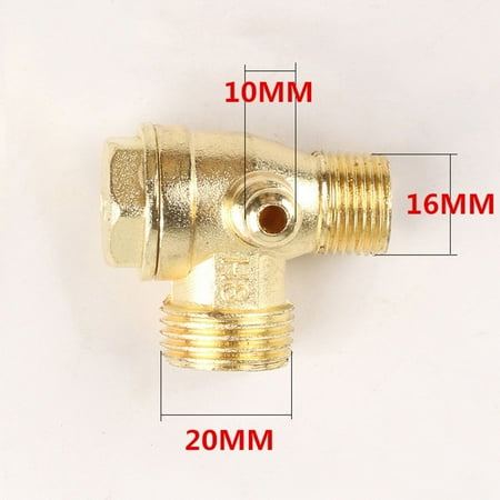 

Air Compressor 3-Port Brass Male New Mini Threaded Check+Valve Connector Tool