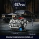 thumbnail image 5 of Kit de motor Mould King Mini V8 con motor de coche visible 10171, 5 of 6
