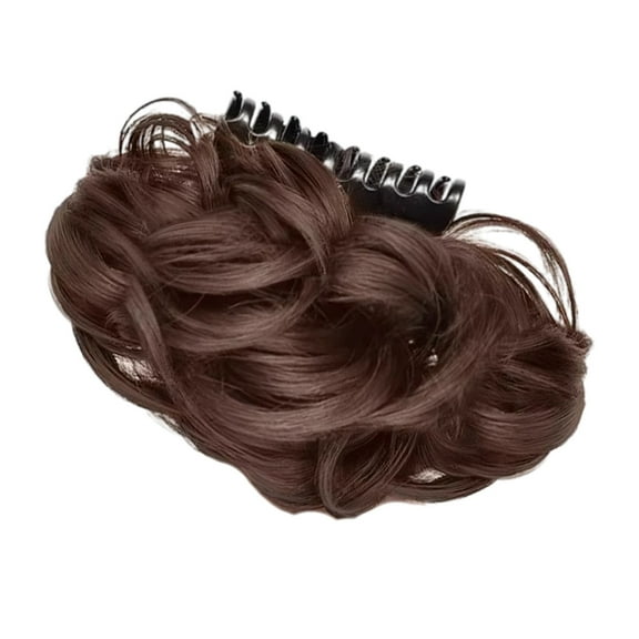 Yokua Heat Resistant Synthetic Hair Bun Clip Women Curly Chignon Ponytail Holder