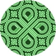 thumbnail image 1 of Ahgly Company Indoor Round Patterned Green Area Rugs, 4' Round, 1 of 6