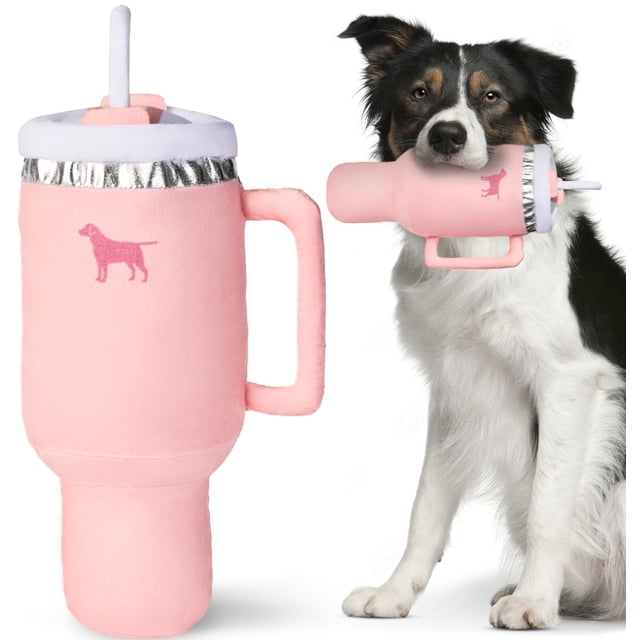 Vaso para perros PUPROAR Pup Cup, de felpa y chirrido, para perros