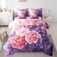 thumbnail image 1 of Erosebridal Romantic Flower Bedding Sets Twin with Comforter, Floral Print Duvet Insert, Spring Floral Decor, Reversible 7pcs, 1 of 1