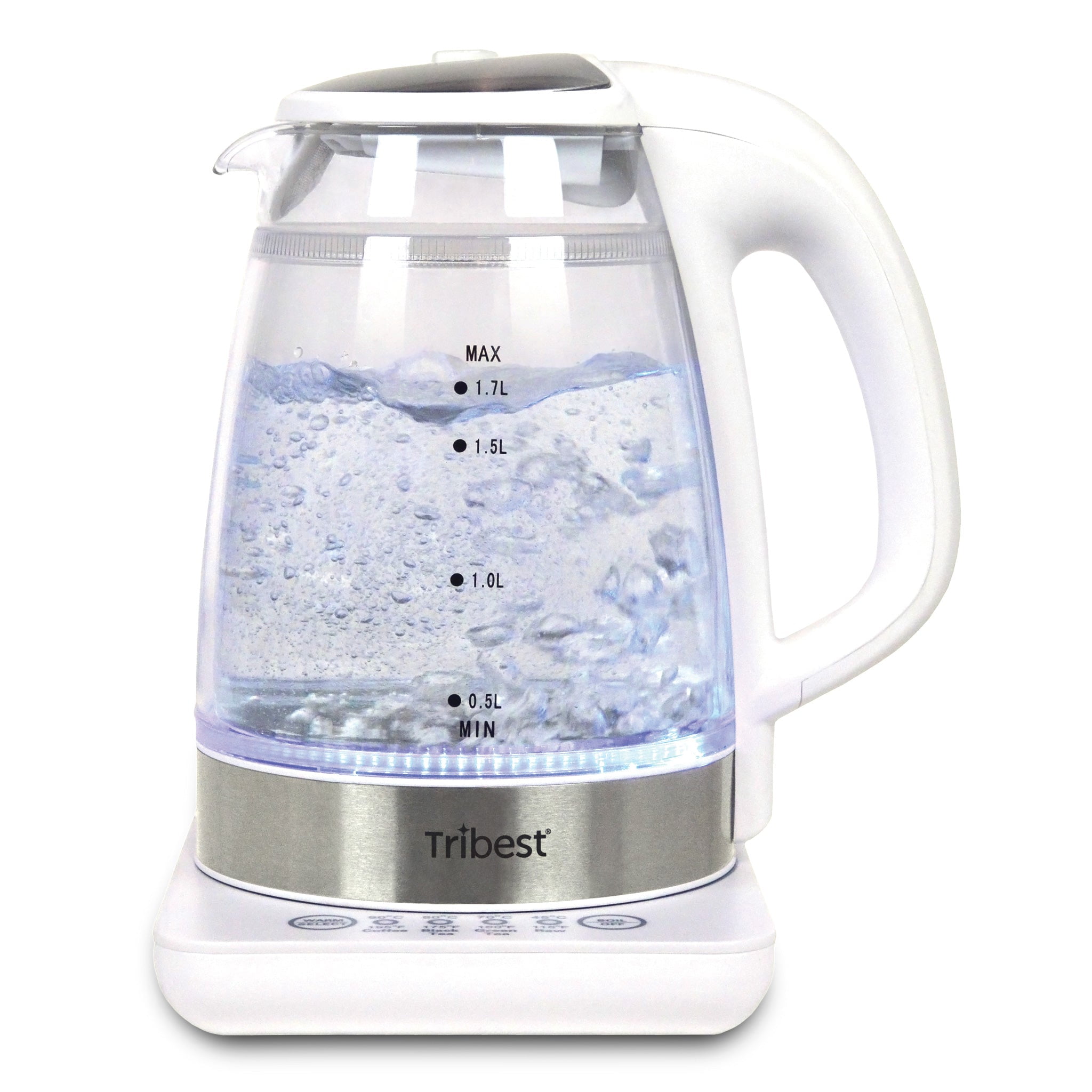 Tribest 1.7 Qt. Raw Brewing Glass Electric Tea Kettle