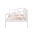 thumbnail image 7 of JINS&VICO Twin Daybed Twin Size Daybed Frame Solid Wood Daybed Wooden Daybed Frame Wood Slats Support No Box Spring Needed Bedroom Living Room Furniture, White, 7 of 7