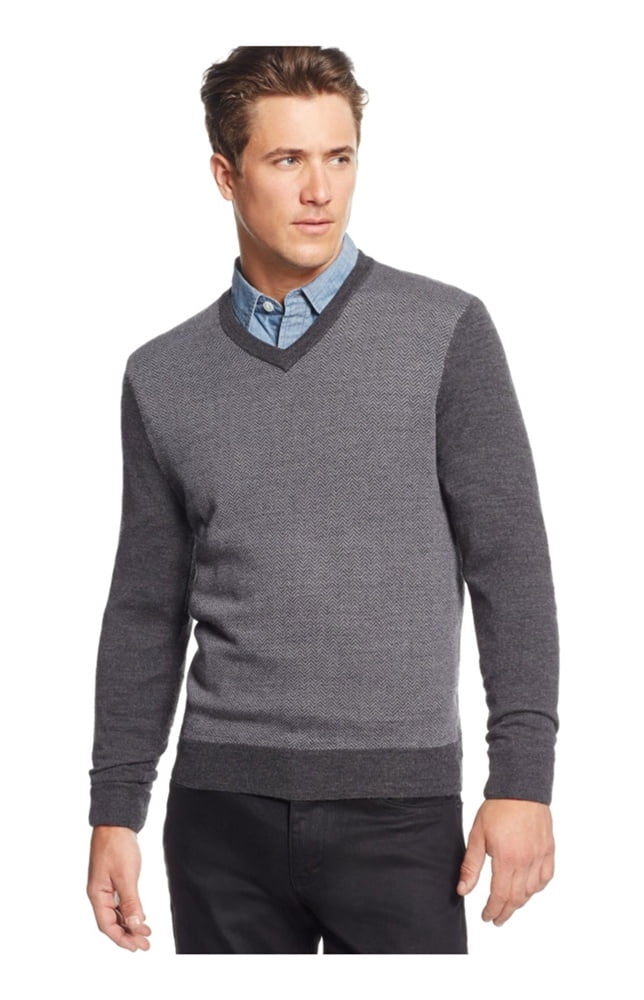 Club Room - Club Room Mens Merino Wool Herringbone Pullover Sweater - Walmart.com