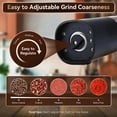 thumbnail image 4 of DRIDOUAM Rechargeable Salt and Pepper Grinder Set with Charging Base, No Battery Needed, One Handed Operation, Automatic Powered Spice Mill Shakers Refillable, Adjustable Coarseness, LED Light, 4 of 6