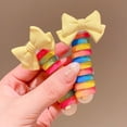 thumbnail image 4 of Fiudx Anillos para El Cabello con Lazo, Lindas Gomas para El Cabello, Suaves con Diseño Elástico, Ajustables para Un Peinado Fácil, Perfectos para Mañanas Ocupadas, Ideales para Niñas, Vienen En Dos, 4 of 4