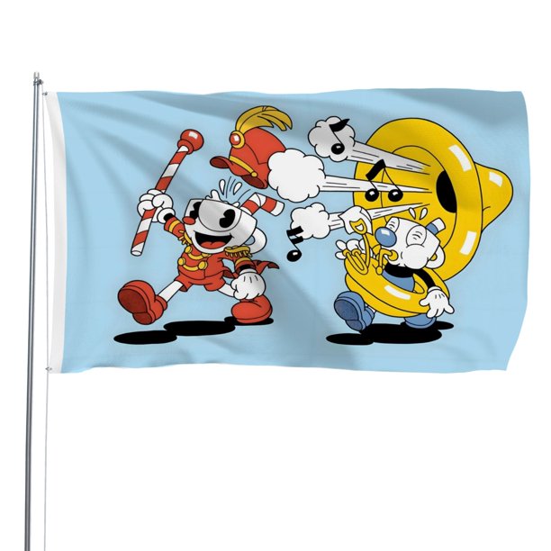 Blippi Bandera impresa con temática, regalo perfecto para fanáticos, amigos y familiares, y adecuada para actividades al aire libre e interiores, decoraciones de fiesta. 90 cm × 150 cm.