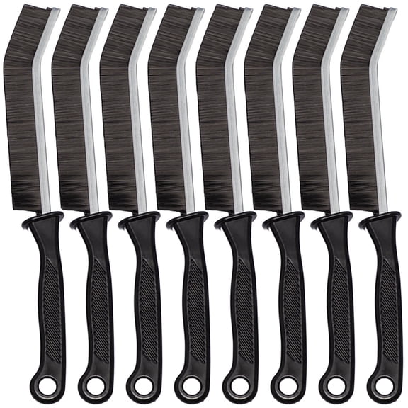 8 Pcs Hard Bristle Crevice Cleaning Brush Set, for Grout, Tight Spaces & Gap Cleaning, Deep Reach Narrow Scrubber Tool for Bathroom Tile, Kitchen Sink