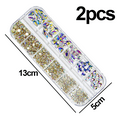 thumbnail image 2 of Multi Shapes 3D Glass AB Crystal Nail Art Rhinestones Kit with Flatback Round Bead Charm Gem Stone Jewelry Diamond - style 10, 2 of 5