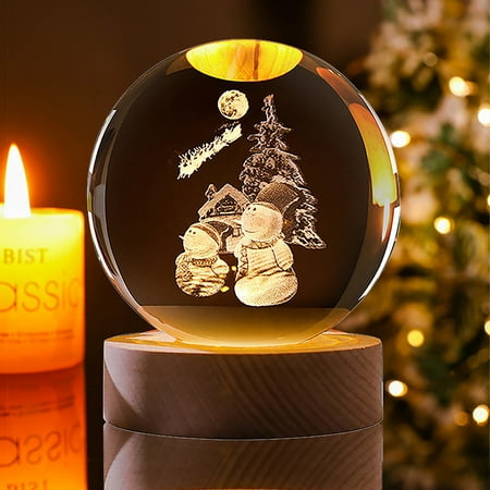 

NAZISHW Christmas Crystal Lamp Night Lights Astronaut Planet Globe 3D Solar System With LED Light Base Astronomy Gift Lamp Birthday Gift Lamps For Mother Girlfriend