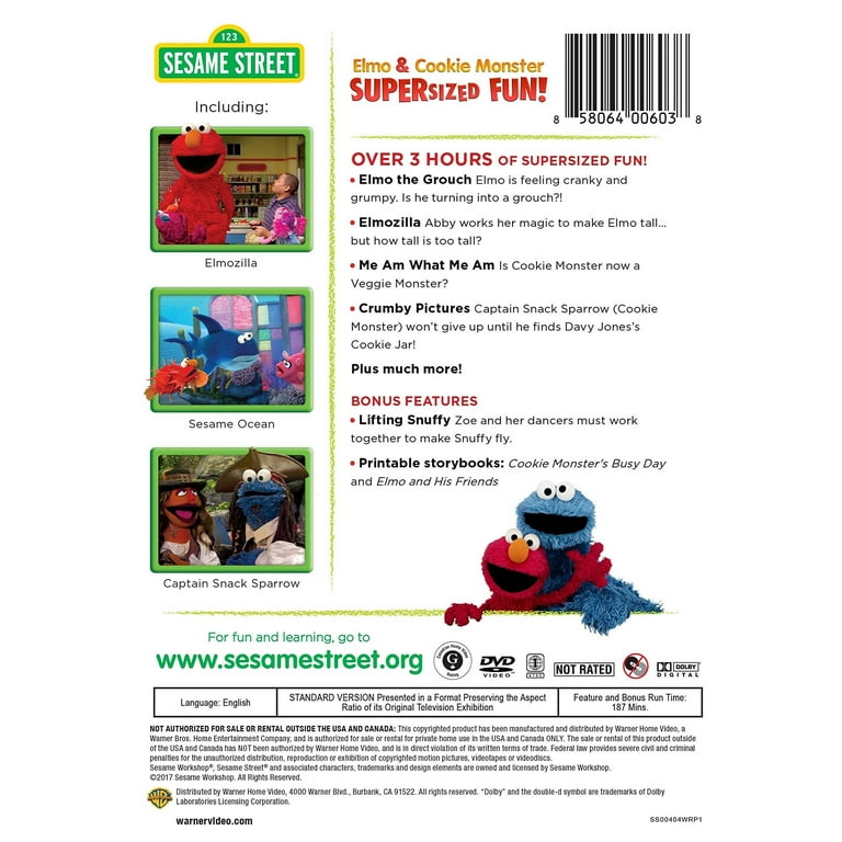 Sesame Street: Elmo & Cookie Monster Supersized Fun (DVD