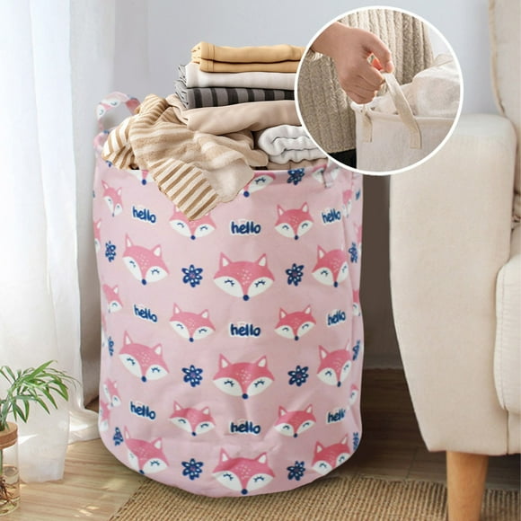 Fiudx Cesta de Almacenamiento Plegable, Cesta Grande para Ropa Sucia con Asa, Organizador de Tela Multicolor, Fácil de Transportar, Ligera y Portátil, Esencial para El Lavadero, Ideal para El Hogar,