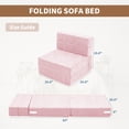 thumbnail image 3 of Lilypelle Kids Folding Floor Sofa Bed Chair, Child Fold Up Couch Bed for Sleeping, 3-in-1 Convertible Toddler Floor Futon Mattress, Portable Fold Out Kids Futon Sofa Bed with Storage Bag, 3 of 9