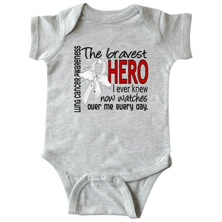 

Inktastic Lung Cancer Bravest Hero I Ever Knew 1 Gift Baby Boy Bodysuit